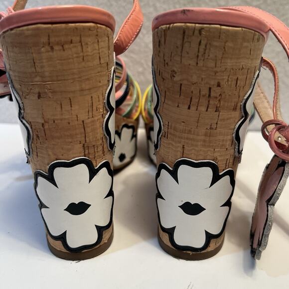 Kate Spade New York Sandals Size 9 Gerry Platform Y2K Shoes Floral Multicolor - Picture 13 of 16